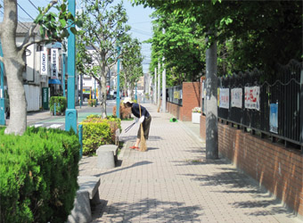 コミュニティ道路の清掃